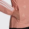 Adidas Patterned Full Print Striped Zip-Up Hoodie Jacket Women Jacket Pink HB5095