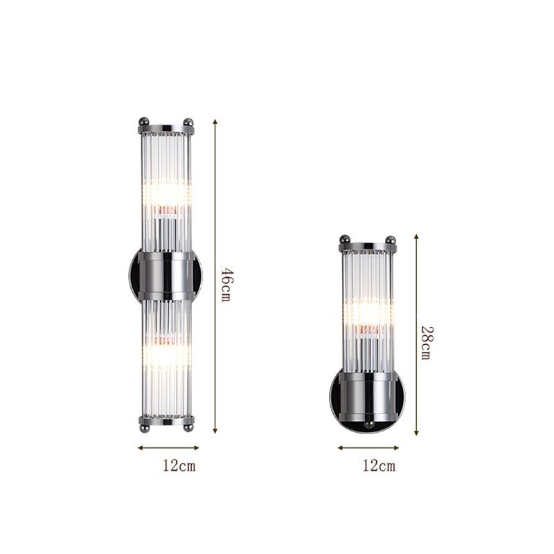 Nordic Luxury Crystal LED Brass Wall Lamp Modern Bedroom Living Room Dining Room Lighting Fixtures Room Decoration Wall Lamp