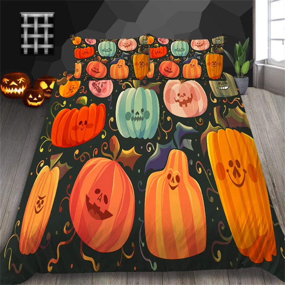 Halloween Duvet Cover Set Fashion Bedding Cover Suit King Size Bedding Teen Adluts Breathable Bedding Cover