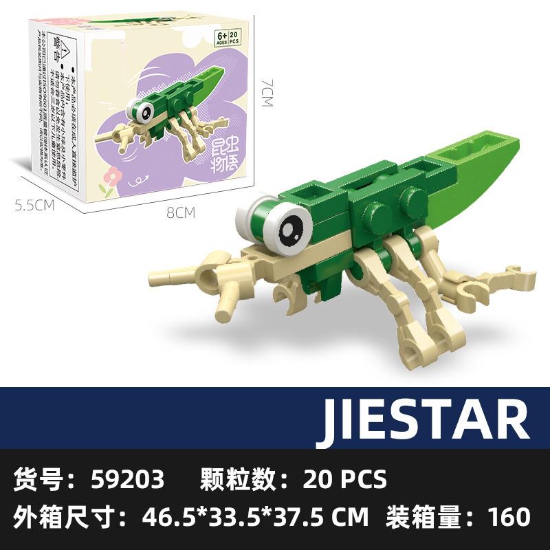 Sada figurek hmyzu a zvířat Mini stavebnice Hračka k sestavení 3D konstruktor Mikro kostičky Hračka pro děti Chlapce 9 až 12 let Dárek