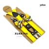 Adult Unisex 4-Clip Elastic Suspenders & Bow Tie Set, Non-Slip, Solid Color, 2.5cm