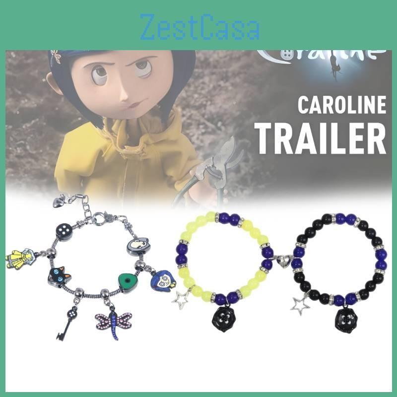 The Secret Coraline Door Bracelet Cute Cartoon Button Dragonfly Girl Accessory