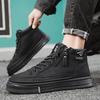 High Quality Men's Casual Shoes Fashion Leather Board Shoes Comfortable Platform Short Ankle Boots Slip On Man Walking Sneakers