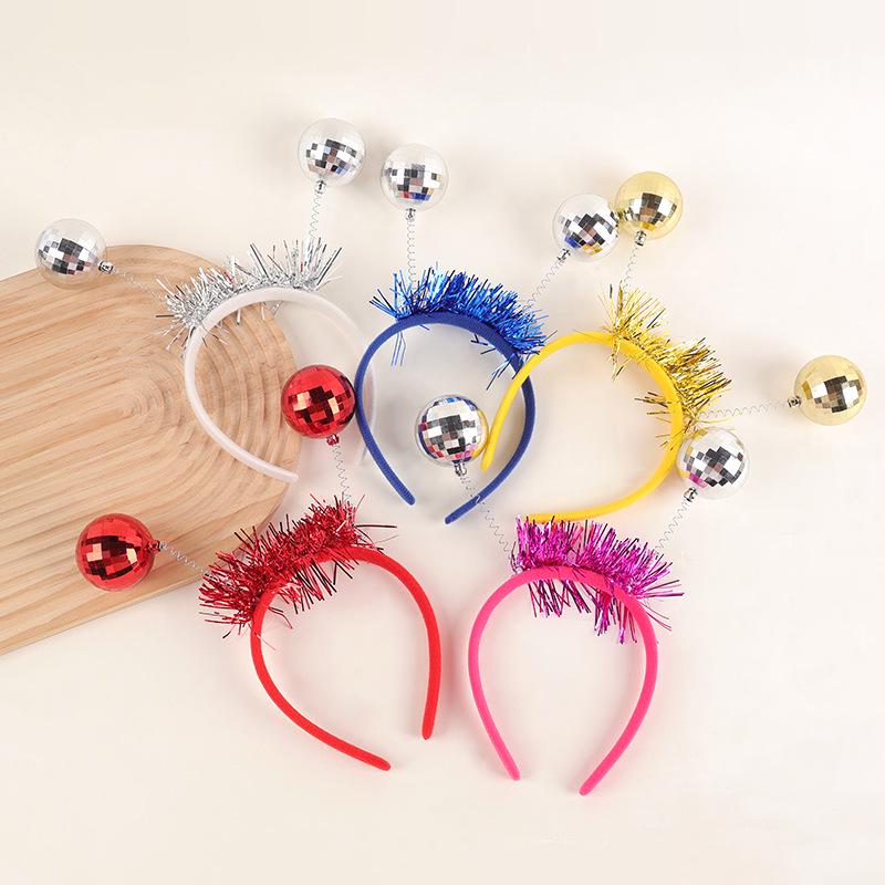Electroplated Ball Headband for Christmas Masquerade and Children's Day Performance