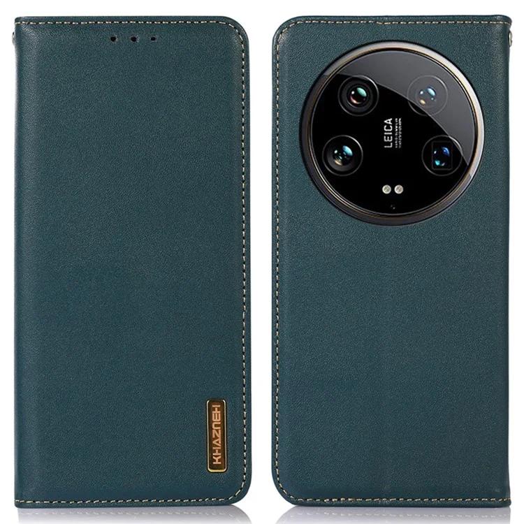For Xiaomi 14 Ultra Case RFID Blocking Wallet Genuine Cow Leather Phone Cover