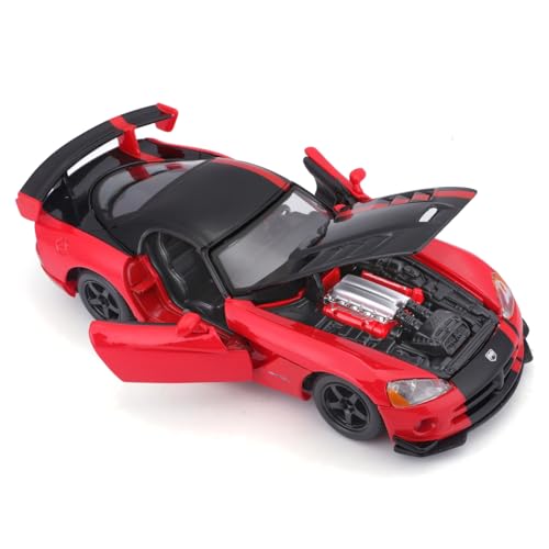 Bburago 1/24 Dodge Viper SRT 10 ACR Red/Black / Diecast Model Car, Finished Product 18-22114 RD