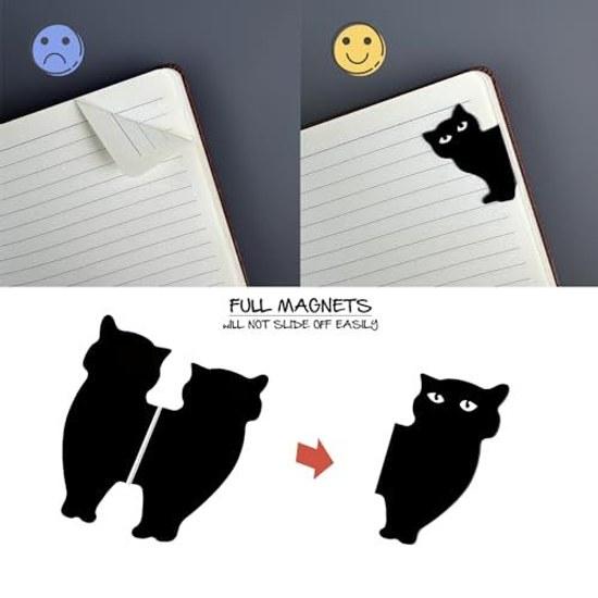 Magnet Bookmark - Set 6 Cute Clips Women Teachers Students Book Lovers Reading School Office Household Items Cat Page Markers