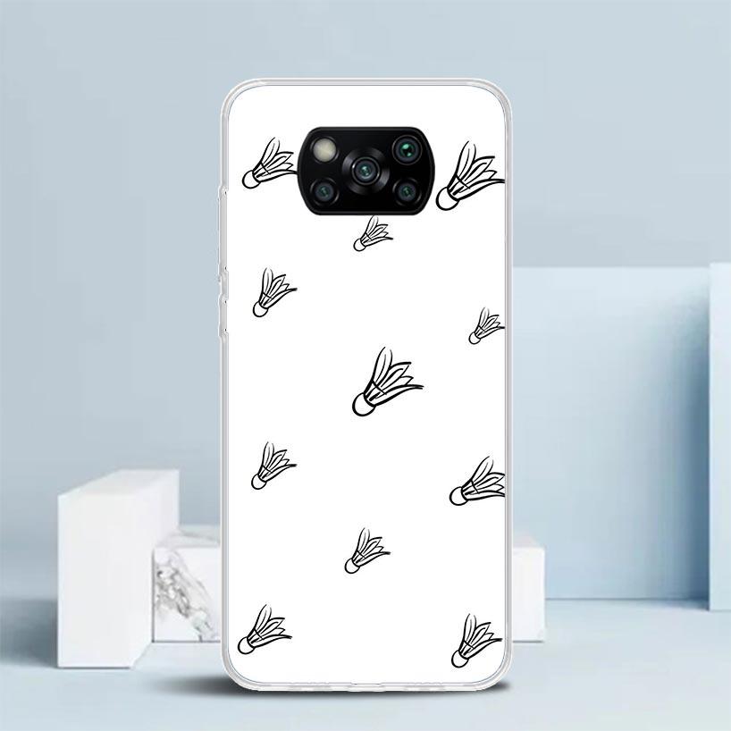Badminton Sport Phone Case For Xiaomi Poco F7 Ultra X5 X6 X7 Pro M7 Redmi 15C 15 13C 13 12C 12 10C 10 10A 9 9C 9A 9T Cover Poco
