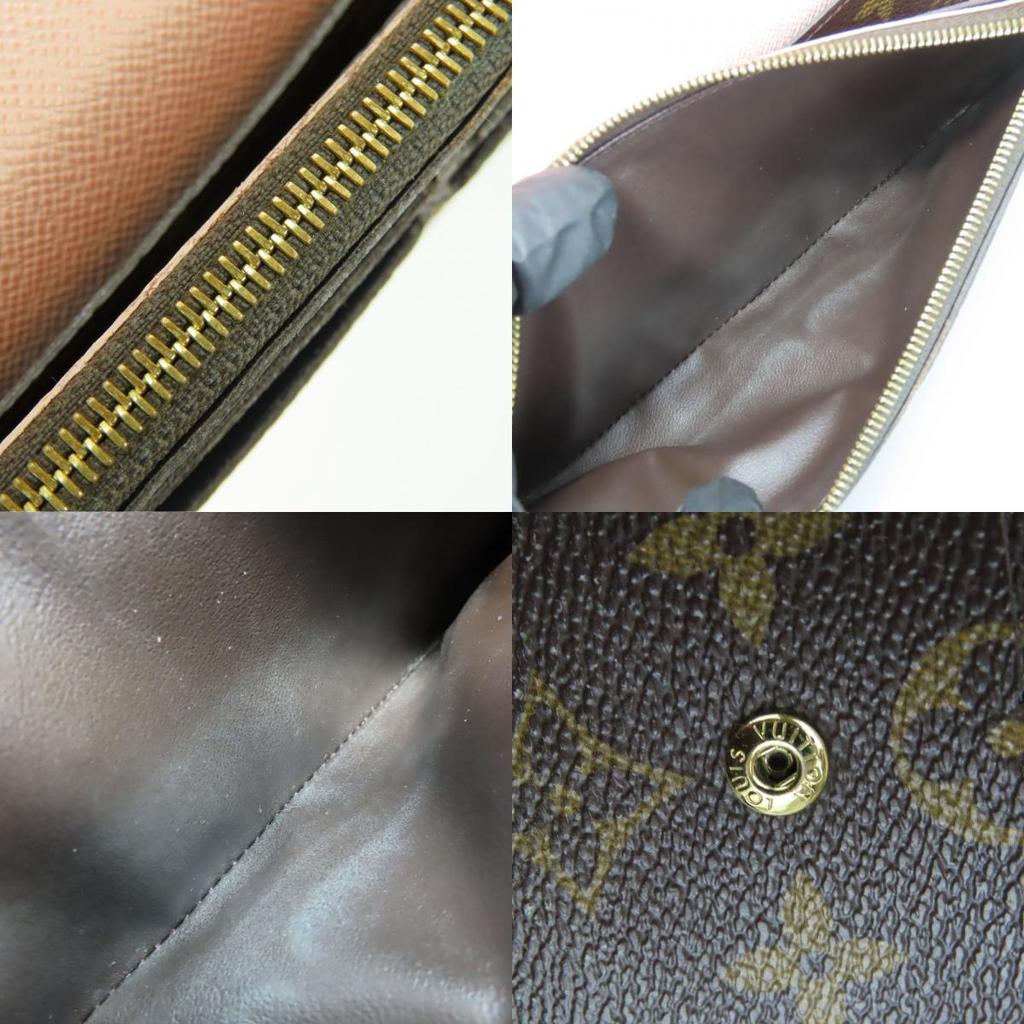 Used LOUIS VUITTON Purse Portefeuille Emily M61289 Monogram Brown Rose valerine Bifold Wallet