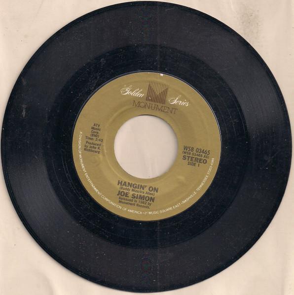 

7inch Record JOE SIMON - Hangin On WS803465 Monument 1982 US Soul/Funk Used