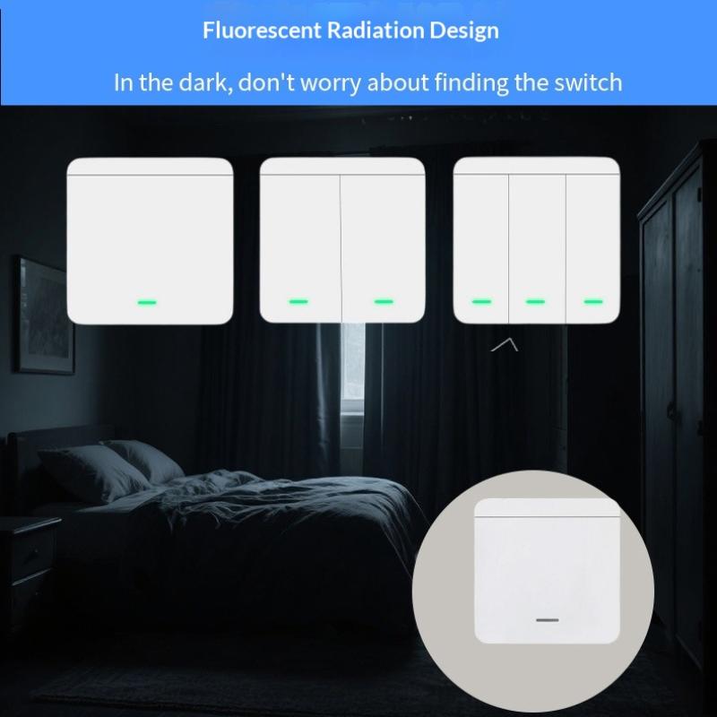 Wireless On Off Rf433 Module Remote Control Light Switch 1/2/3 Gang Push Button Wall Light Switch For Light Bulb Chandelier