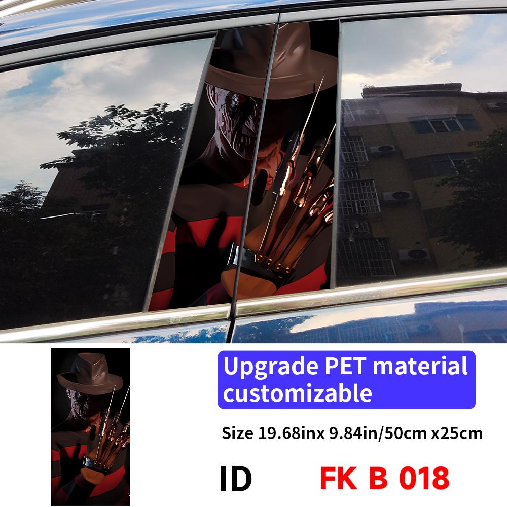 Ghost Car Stickers Car B-pillar Vinyl Decals Waterproof Auto Center Pillar Sticker Cover Scratches Vehicle Decors Accessories