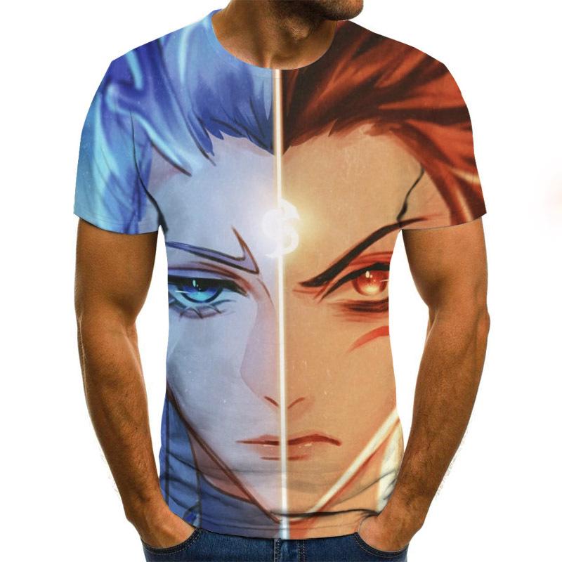 New Summer Tide Little Elder Sister Picture Men T-Shirts Casual 3D Print Tees Hip Hop Personality Round Neck Short Sleeve Tops