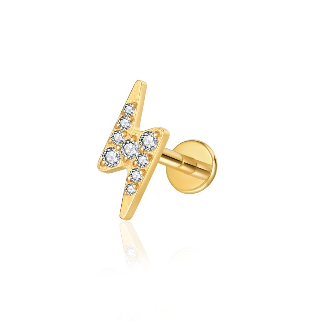 G23 Children's Cross-Border Hot Body Jewelry Titanium Alloy Ear Nose Labret Studs  Zircon Piercing Jewelry