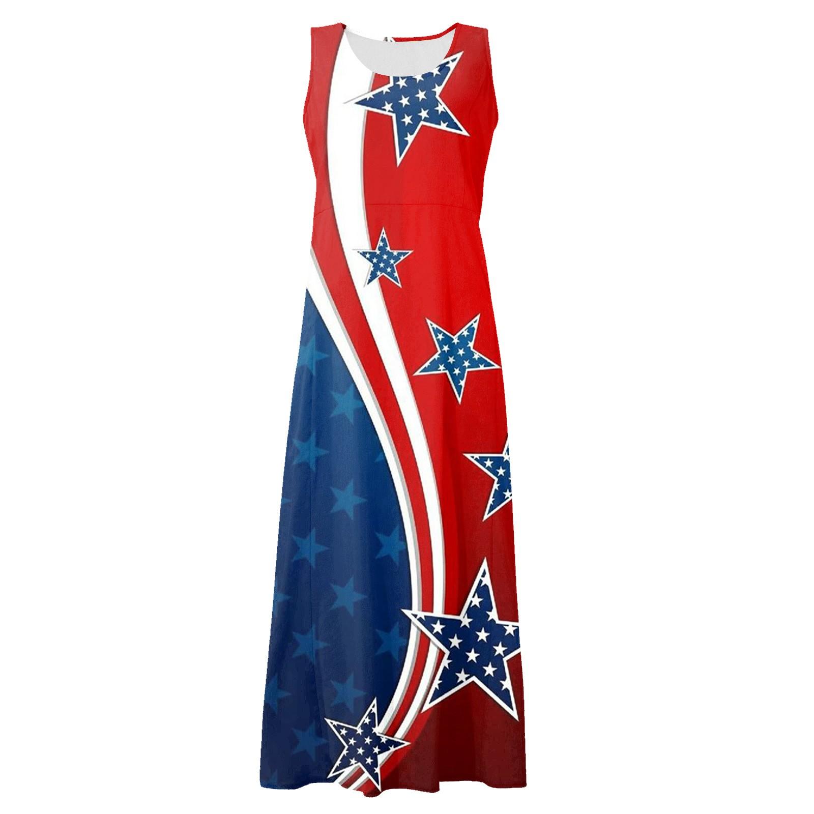 Женское повседневное удобное хлопковое платье с карманами без рукавов и принтом ко — фото 7