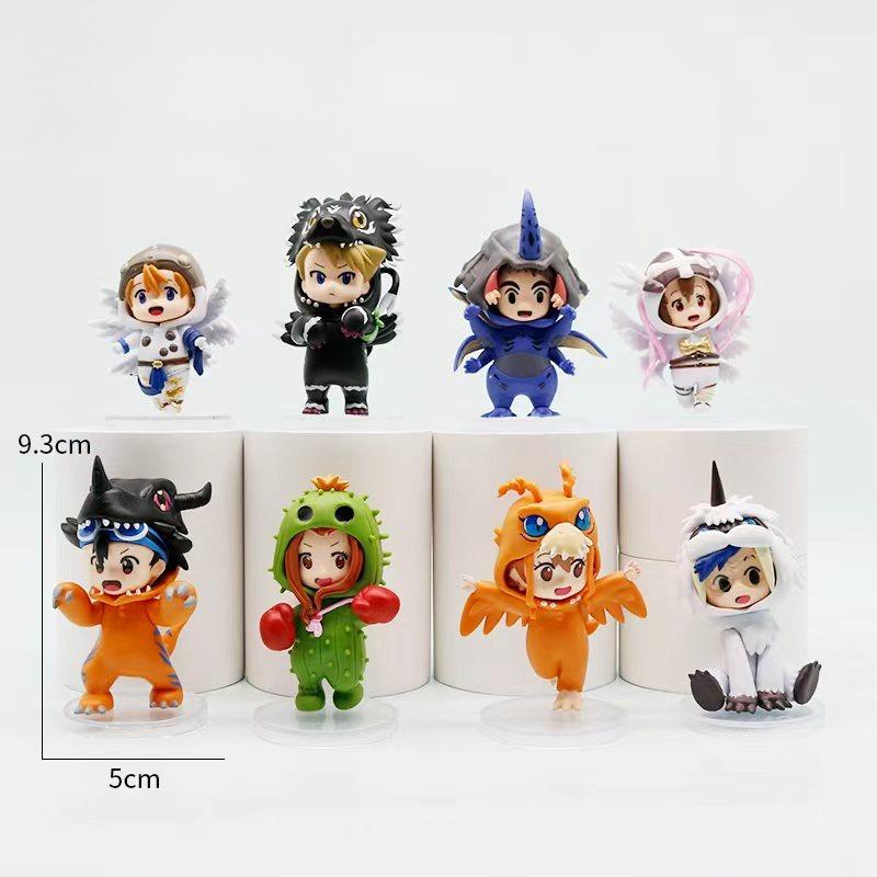 

Premium Quality 8pcs/kit Animation Digital Monster Digimon Costume Play Adorable Action Figure Miniature Playthings for Children