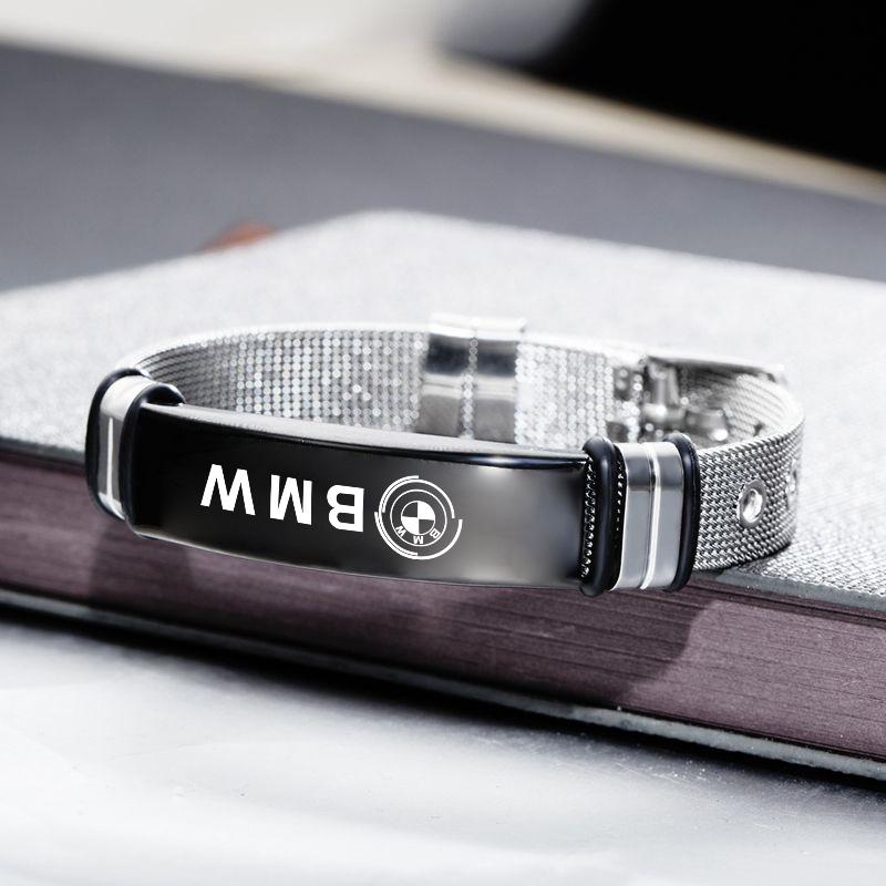 For BMW 50th Anniversary G20 G30 G32 E90 E84 F48 F39 Personalized Trendy and Versatile Adjustable Stainless Bracelet Decoration