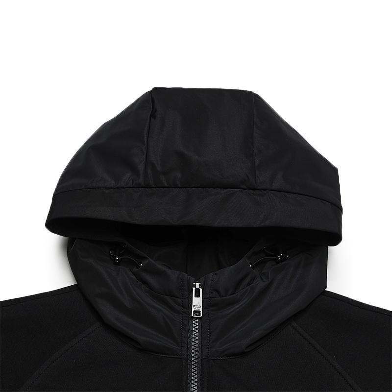 FILA Milano Series Classic Fashion Casual Relaxed Comfortable Versatile Knit Hooded Jacket Men jackets F11M545501FBK