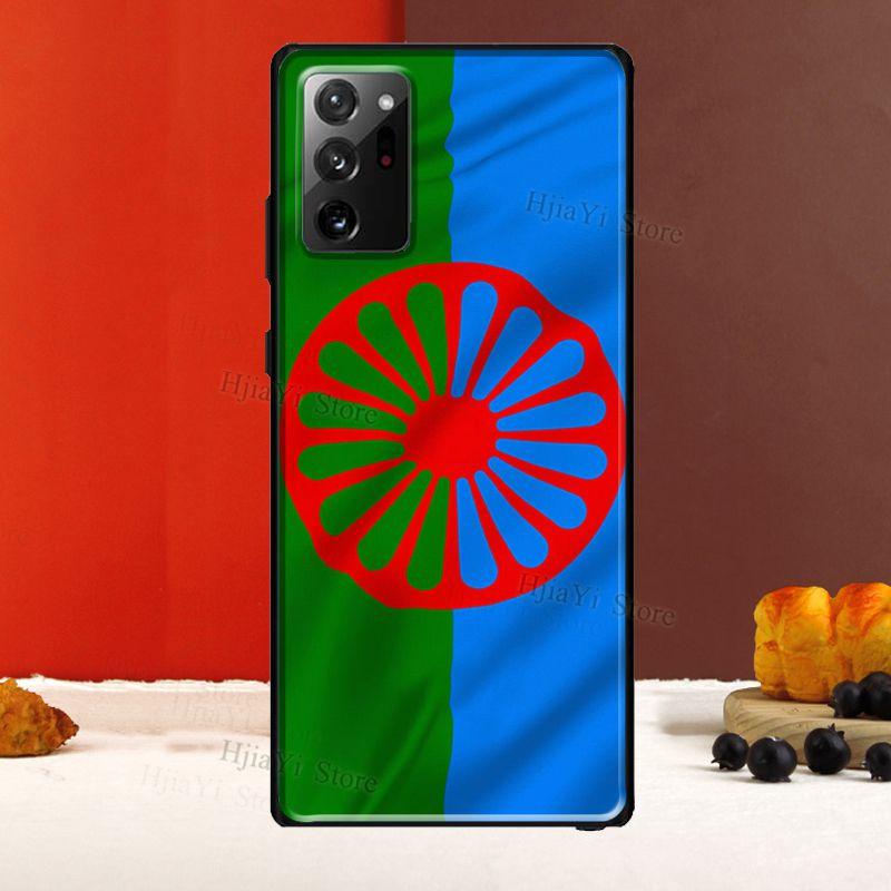 Pouzdro s motivem cikánské romské vlajky pro Samsung Galaxy S20 FE S22 S21 Ultra Note 20 Note 10 S8 S9 S10 Plus