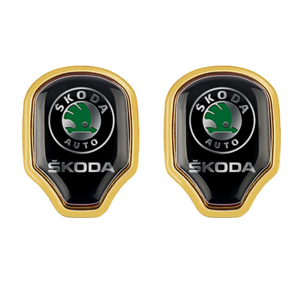 Car Sticker 2025 New 1/2pcs Metal Car Hook Hanger Handbag Sticker Decor Accessories For Skoda Octavia Fabia Rapid VII Yeti Enyaq