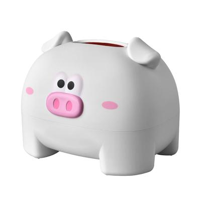 Cute Tissue Storage Box Pig Shaped Decorative Towel Napkin Container Case For Tabletop White