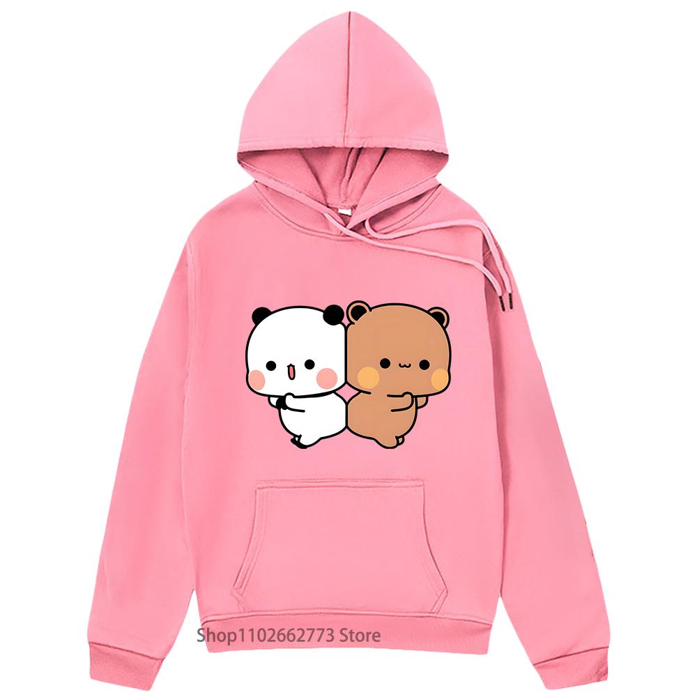 Bubu Dudu Mikiny Kawaii Bubu Dudu Grafické Mikiny Roztomilé Oblečení s Pandou Kreslené Dámské Ležérní Vtipné Korejské Pulovry