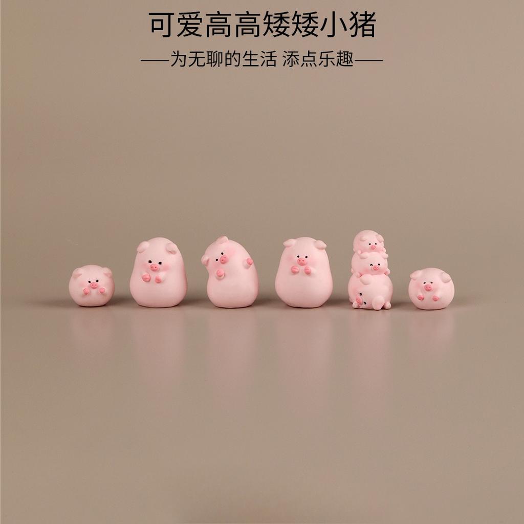 1pc Creative Cartoon Cute Little Pig Micro Landscape Decoration Accessories, Doll House Desktop Small Ornaments