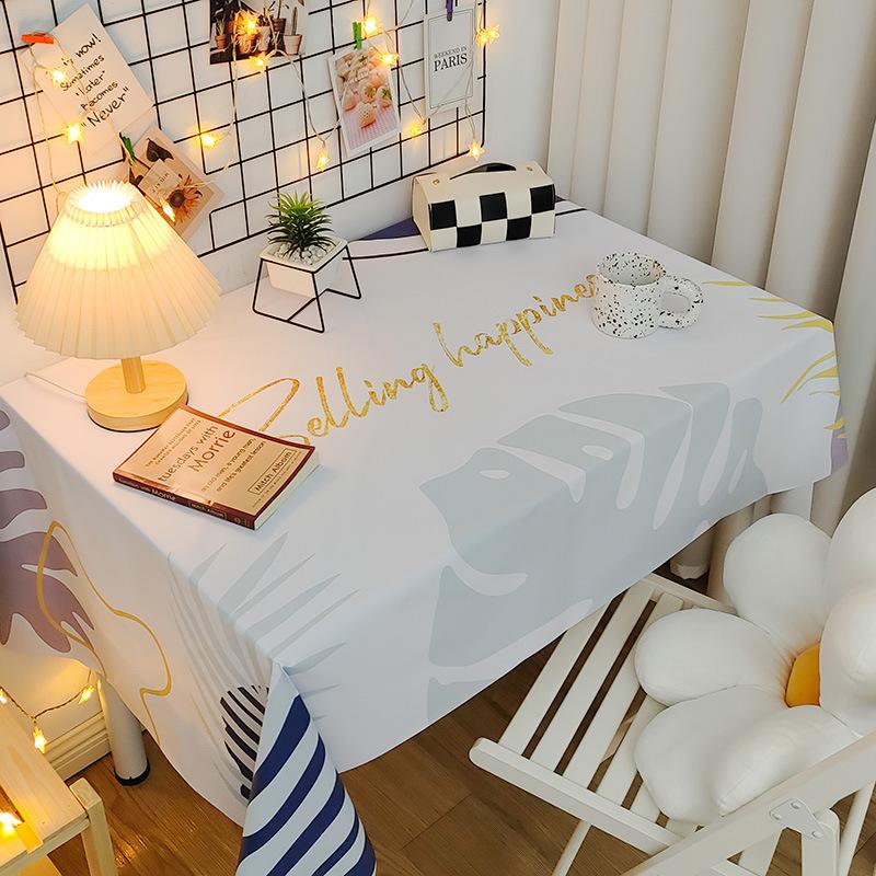 Tablecloth Waterproof And Oil-Proof Leave-In Fabric Desk Rectangular Dining Table Cloth Pvc Coffee Table Table Mat Tablecloth