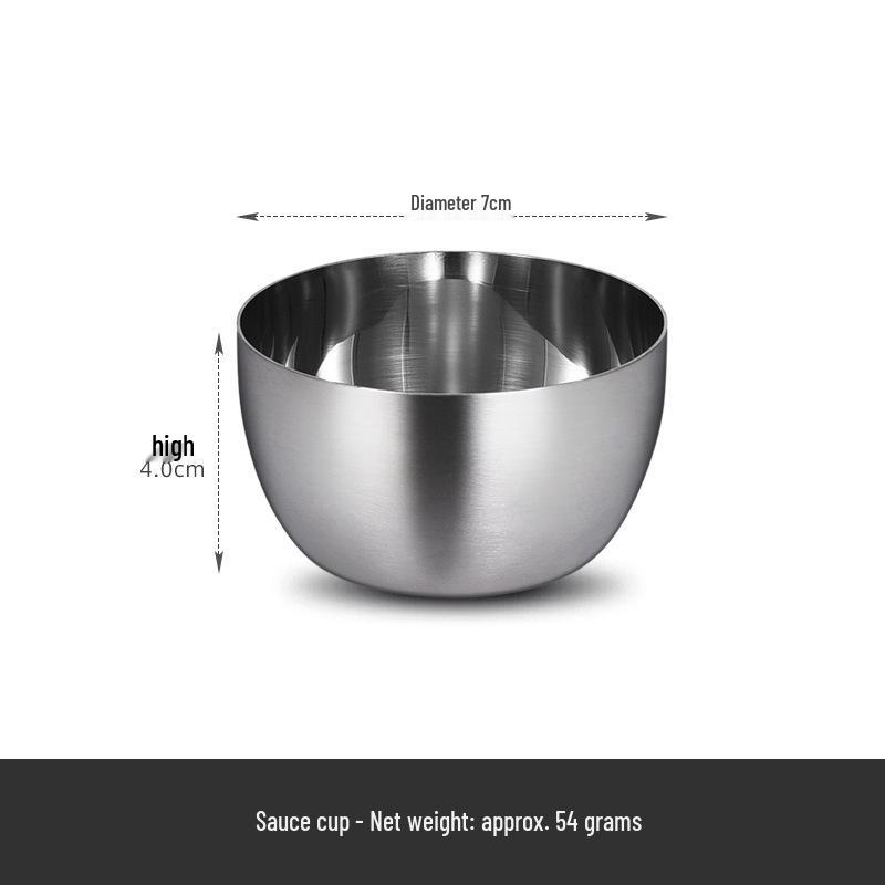 

Korean-Style Stainless Steel Golden Soup Bowl & Condiment Dish Set 7x4CM естественный
