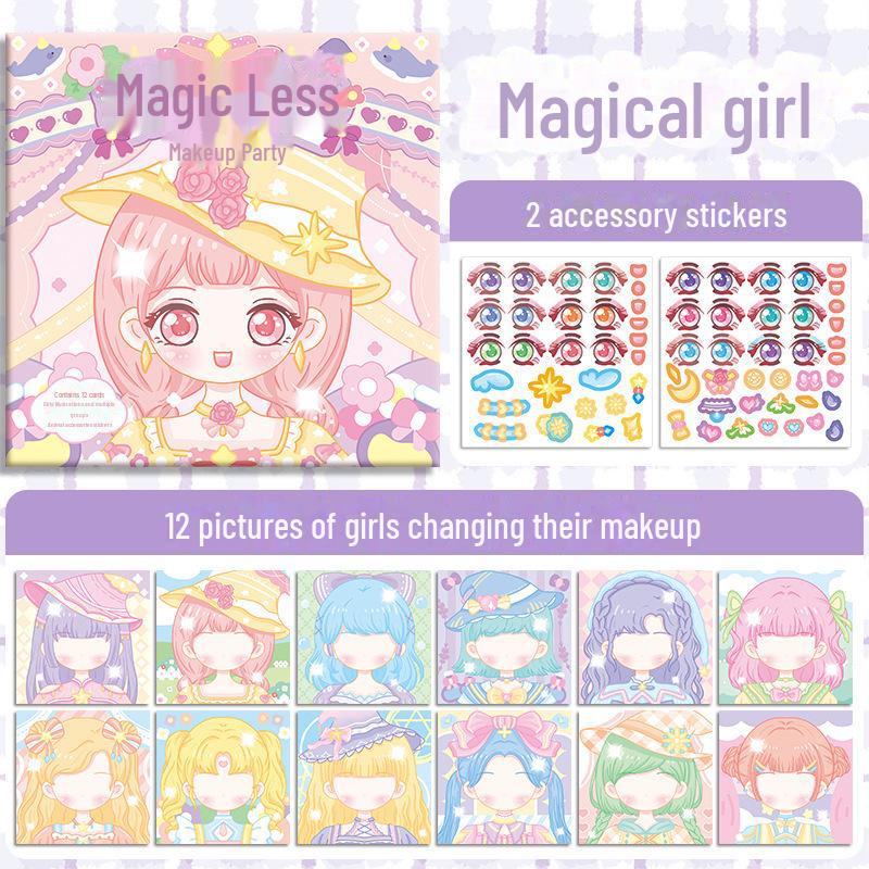 

Книга наклеек «Одевалки принцесс» для детей: Макияж своими руками и веселые мультфильмы