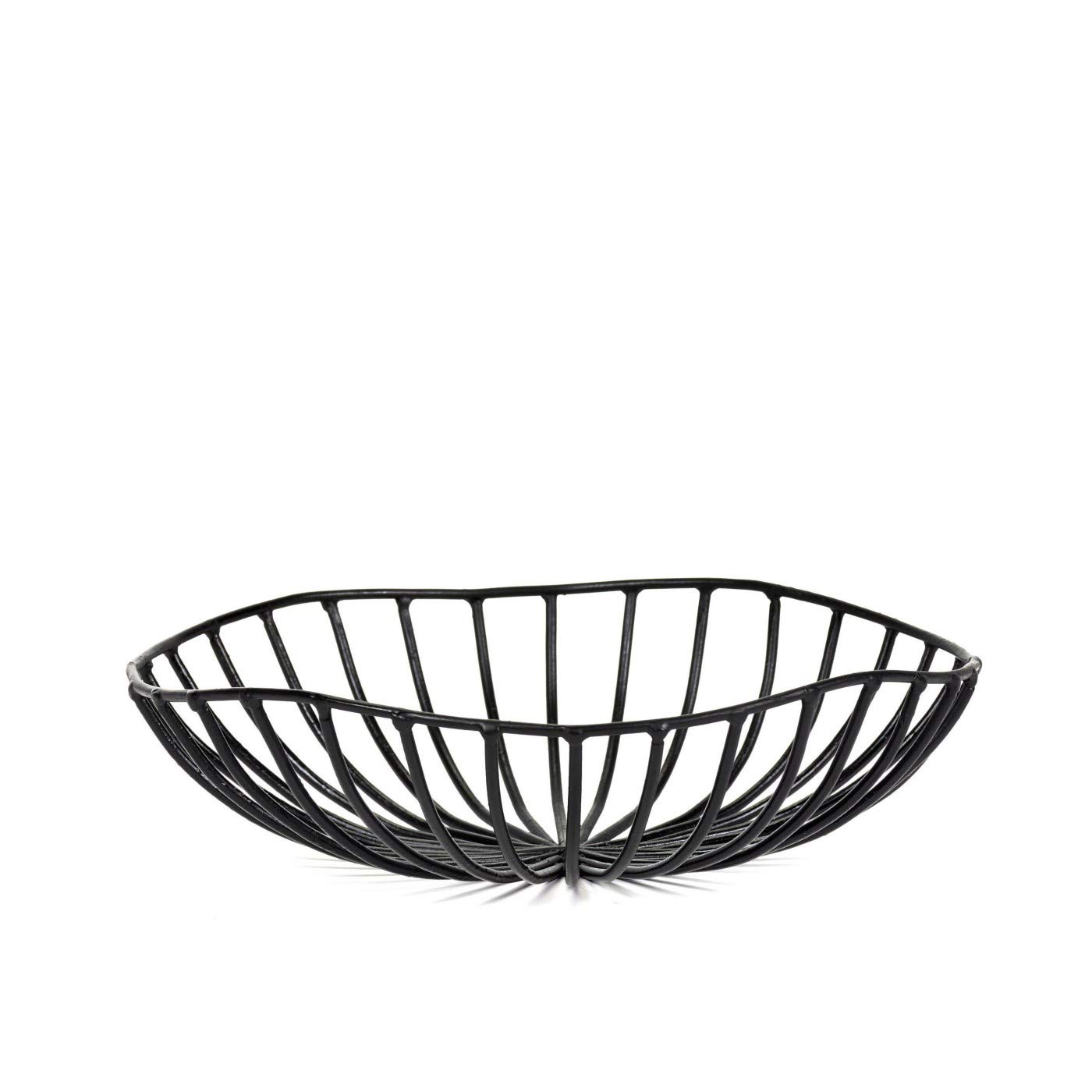 SERAX Metal (Resin Laminate) Basket, 6cm Tall, Large, Black Catalog, B7218557, Stylish Basket