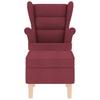 Rocking Chair with Footstool Burgundy Fabric