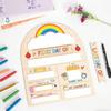 Beginning Day Of Education Sign Wooden Writing Panel For Kindergarten Preschool And Primary Kids With Marker Included