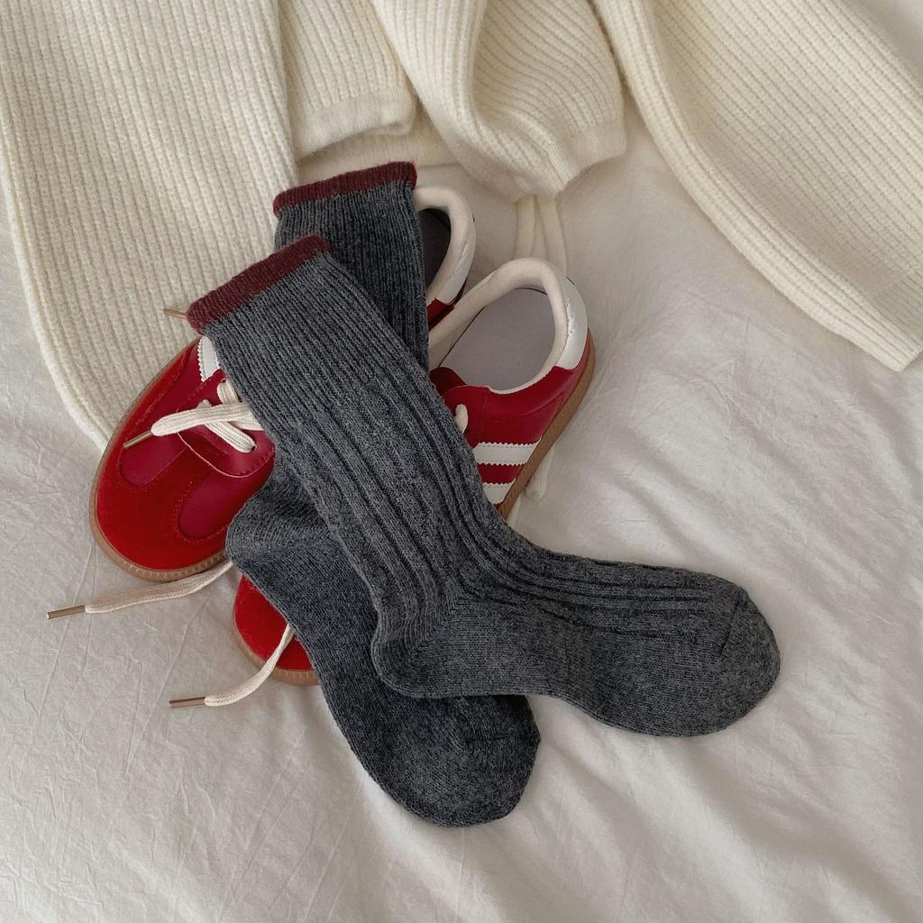 Lamb Wool Socks Fleece Thickened Confinement Socks Winter Home Sleep Socks Carpet Towel Socks Thermal Floor Socks
