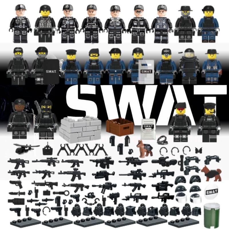 Military Police Building Blocks Set 22pcs Abs Plastic Diy Figure Toy For Boys
