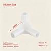 5pcs White Black Plastic Pipe Joint Connector 8mm DIY Shelf Water Tube Joint