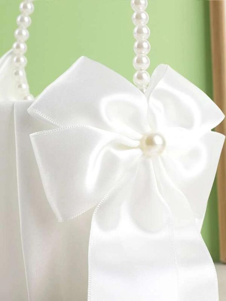 Wedding supplies bridal flower basket Pearl handle flower girl basket 1pc