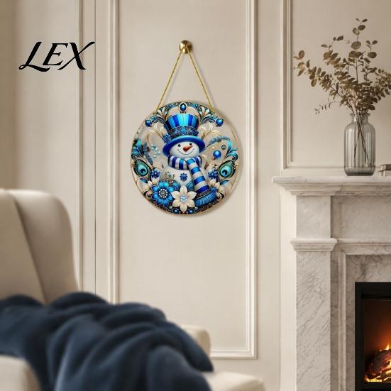 Acrylic Hanging Decorations Christmas Tree Ornaments, Festive Pendants with Lanyard for Holiday Ornaments Party Home Decoration, Indoor Scene