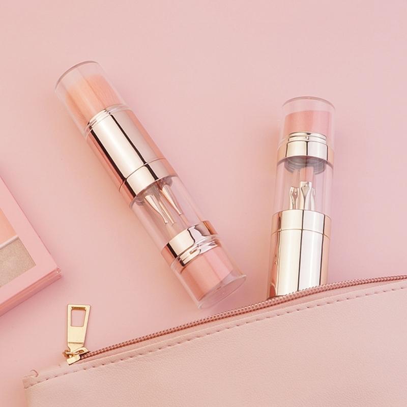 5 In 1 Portable Retractable Makeup Brushes for Foundation Eyebrow Lip Eyeshadow Loose Powder Cosmetic Makeup Brush Tool