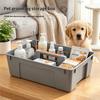 Portable Plastic Storage Box 2 Compartments Carry Handle Sturdy Organizer for Home DIY Hardware Tools Craft Supplies