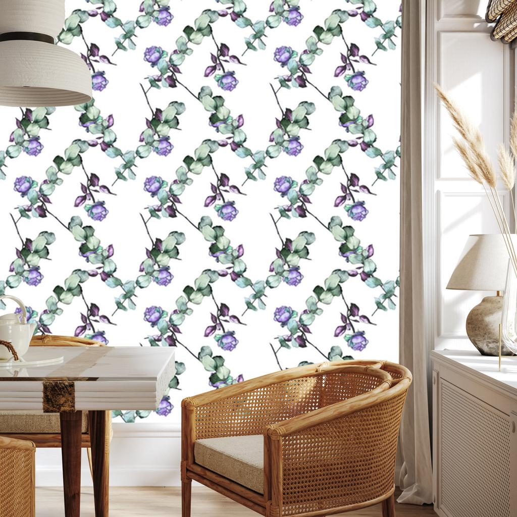 Purple Roses Wallpaper for Living Room and Bedroom 50x1000