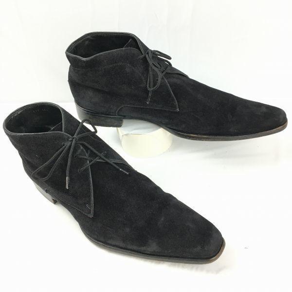 

80s-90s Vintage MAGNANNI Chukka Boots Suede Black Size 44.5 Large Men s(USED)