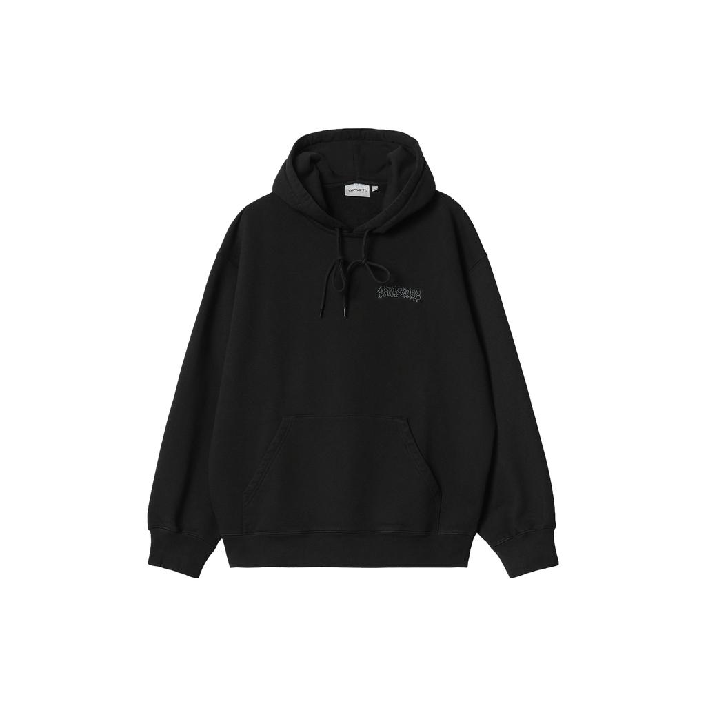Carhartt WIP X Babybrush Collaboration SS23 Drawstring Graffiti Pattern Printed Hoodie Men hoodies Black I032163-89-XX