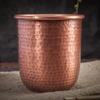 Vintage Pure Copper Coffee Cup,Double-layer Engraving Hammer Texture 300 Ml Breakfast Milk Mug,Handcrafted Tea Tumbler Tableware