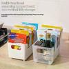 Clear Plastic Seasoning Storage Box With 5 Adjustable Divider Versatile Kitchen Organizer For Spices, Snacks And Small Items