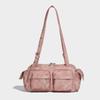Multi-pocket trendy retro biker bag, large-capacity commuter underarm bag, fashionable shoulder handbag with a niche high-end feel