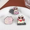 Adorable Cartoon Cats Pin Elegant Lapel Badge Accessory Stylish Alloy Brooch For Clothing Bags And Hat Decorations