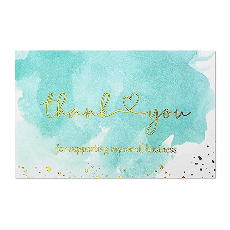 Pink 'Thank You' Cards - 50 Sheets/Pack for Gift Boxes, Decorations, and Postcards