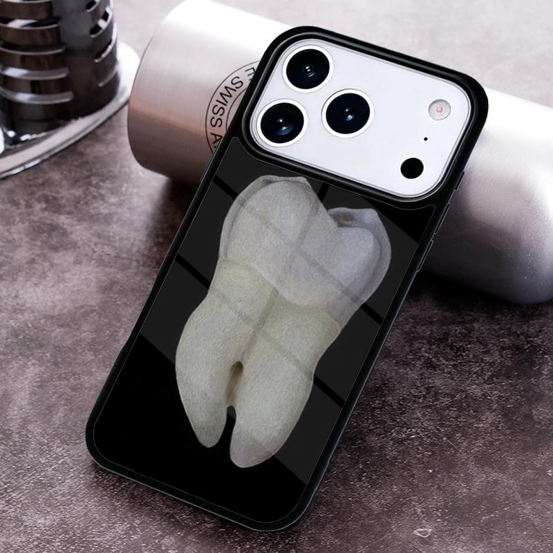 Dentist Tooth Pattern Phone Case For iPhone 17 16 15 14 13 12 11 Pro Max Plus 17Air Soft Silicone Cover
