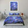 Purple Flower Field Decorative Set Bedding Set With 1 Duvet Cover 2 Pillowcases Single Double King Queen, Gift